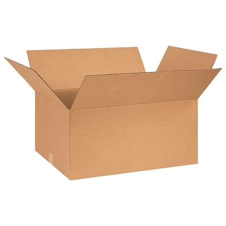 26 in x 18 in x 12 in Shipping Box, Kraft, Corrugate, Single Wall, 32 ECT MPN:493U30