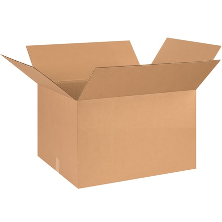 26 in x 20 in x 16 in Shipping Box, Kraft, Corrugate, Single Wall, 32 ECT MPN:493U32