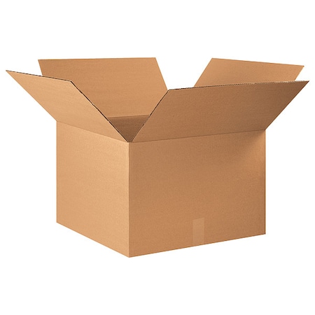 22 in x 20 in x 14 in Shipping Box, Kraft, Corrugate, Single Wall, 32 ECT MPN:493U59