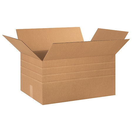 24 in x 16 in x 12 in Multi-Depth Box, Kraft, Corrugate, Single Wall, 32 ECT MPN:493U78