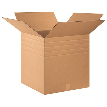 24 in x 24 in x 24 in Multi-Depth Box, Kraft, Corrugate, Single Wall, 32 ECT MPN:493U81