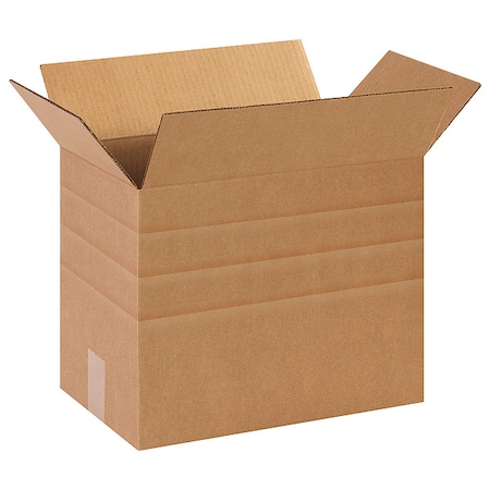 14 1/2 in x 8 3/4 in x 12 in Shipping Box, Kraft, Corrugate, Single Wall, 32 ECT MPN:49J970