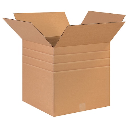 17 in x 17 in x 17 in Shipping Box, Kraft, Corrugate, Single Wall, 32 ECT MPN:49J984