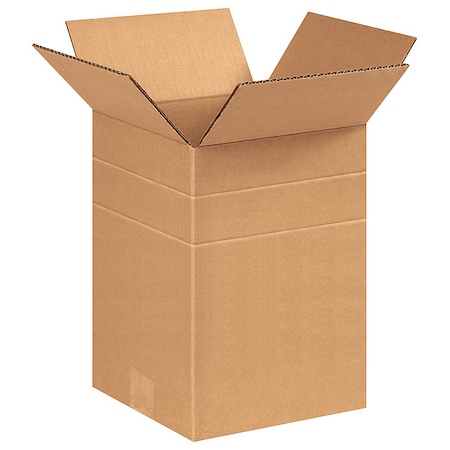 8-1/2 in x 8-1/2 in x 12 in Shipping Box, Kraft, Corrugate, Single Wall, 32 ECT MPN:49K015