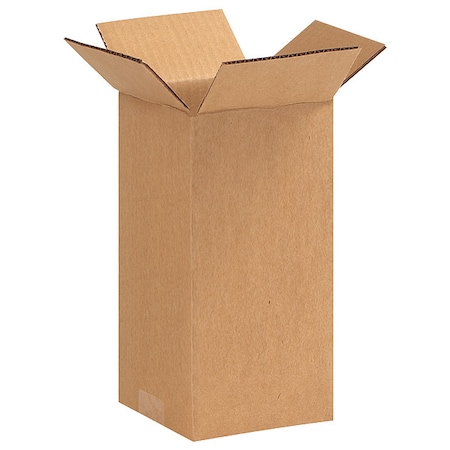 4 in x 4 in x 9 in Shipping Box, Kraft, Corrugate, Single Wall, 32 ECT MPN:55VG05