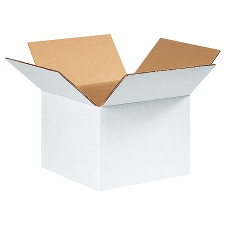 6 in x 6 in x 4 in Shipping Box, White, Corrugate, Single Wall, 32 ECT MPN:55VG18