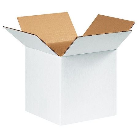 9 in x 9 in x 9 in Shipping Box, White, Corrugate, Single Wall, 32 ECT MPN:55VG41