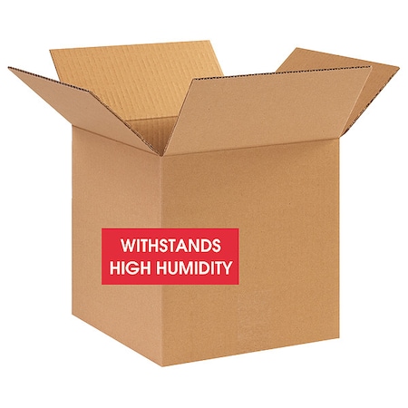 10 in x 10 in x 10 in Shipping Box, Kraft, Corrugate, Single Wall, W5c 250# MPN:55VG52