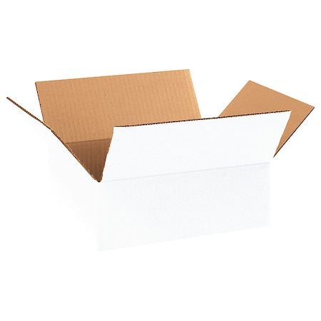 11 1/4 in x 8 3/4 in x 4 in Shipping Box, White, Corrugate, Single Wall, 32 ECT MPN:55VG60
