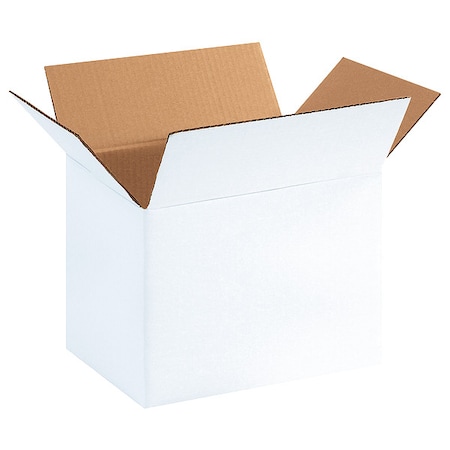11 1/4 in x 8 3/4 in x 8 in Shipping Box, White, Corrugate, Single Wall, 32 ECT MPN:55VG63