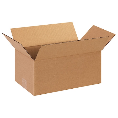 12 in x 5 in x 5 in Shipping Box, Kraft, Corrugate, Single Wall, 32 ECT MPN:55VG68