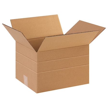 12 in x 10 in x 8 in Multi-Depth Box, Kraft, Corrugate, Single Wall, 32 ECT MPN:55VG79