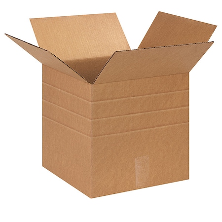 13 in x 13 in x 13 in Multi-Depth Box, Kraft, Corrugate, Single Wall, 32 ECT MPN:55VG96