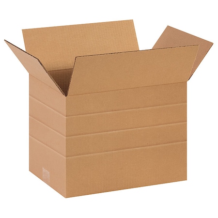 14 in x 10 in x 10 in Multi-Depth Box, Kraft, Corrugate, Single Wall, 32 ECT MPN:55VH02