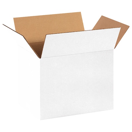 14 in x 10 in x 10 in Shipping Box, White, Corrugate, Single Wall, 32 ECT MPN:55VH03