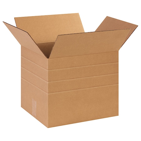 14 in x 12 in x 12 in Multi-Depth Box, Kraft, Corrugate, Single Wall, 32 ECT MPN:55VH06
