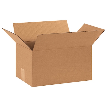 15 in x 9 in x 8 in Shipping Box, Kraft, Corrugate, Single Wall, 32 ECT MPN:55VH10