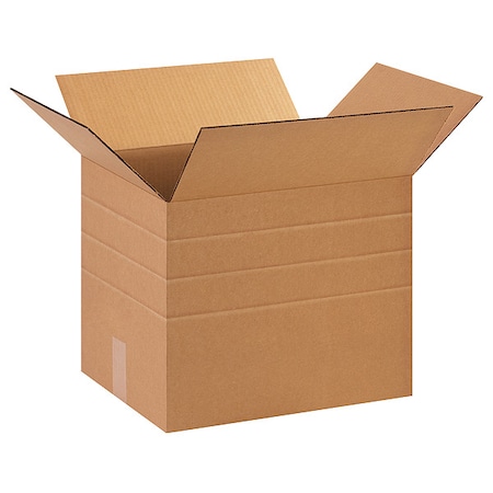 15 in x 12 in x 12 in Multi-Depth Box, Kraft, Corrugate, Single Wall, 32 ECT MPN:55VH13
