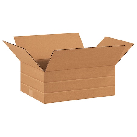 16 in x 12 in x 6 in Multi-Depth Box, Kraft, Corrugate, Single Wall, 32 ECT MPN:55VH18