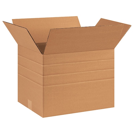 16 in x 12 in x 12 in Multi-Depth Box, Kraft, Corrugate, Single Wall, 32 ECT MPN:55VH19