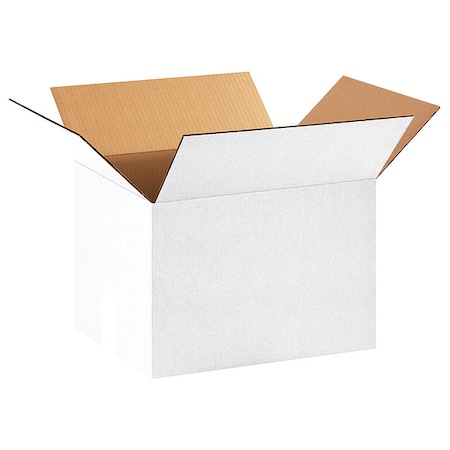 16 in x 12 in x 12 in Shipping Box, White, Corrugate, Single Wall, 32 ECT MPN:55VH20
