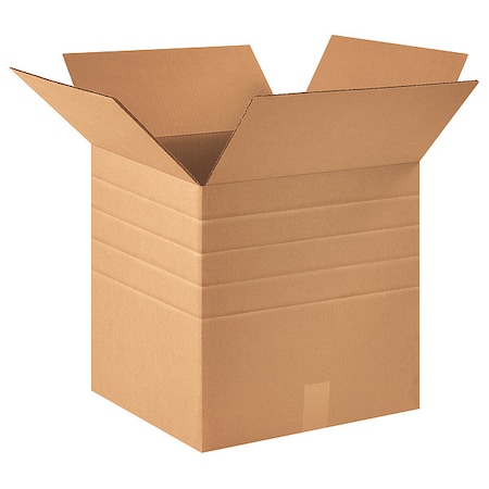 16 in x 16 in x 16 in Multi-Depth Box, Kraft, Corrugate, Single Wall, 32 ECT MPN:55VH24
