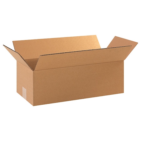 18 in x 8 in x 4 in Shipping Box, Kraft, Corrugate, Single Wall, 32 ECT MPN:55VH36