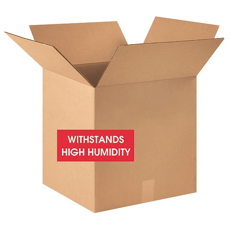 18 in x 18 in x 18 in Shipping Box, Kraft, Corrugate, Single Wall, V3c 350# MPN:55VH47