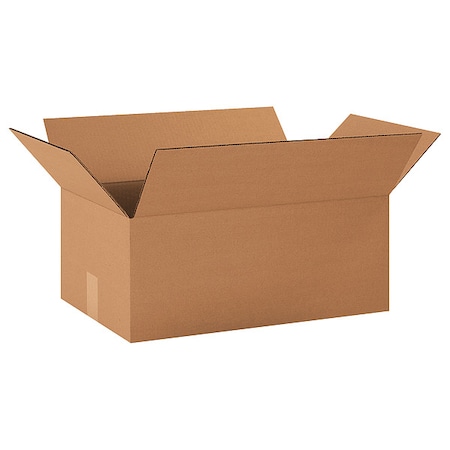 19 in x 12 in x 7 in Shipping Box, Kraft, Corrugate, Single Wall, 32 ECT MPN:55VH51