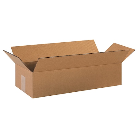 20 in x 8 in x 4 in Shipping Box, Kraft, Corrugate, Single Wall, 32 ECT MPN:55VH53
