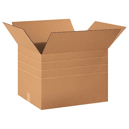 20 in x 16 in x 14 in Multi-Depth Box, Kraft, Corrugate, Single Wall, 32 ECT MPN:55VH58