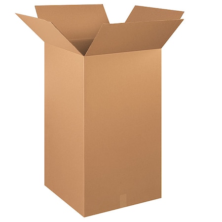 20 in x 20 in x 40 in Shipping Box, Kraft, Corrugate, Single Wall, 32 ECT MPN:55VH63
