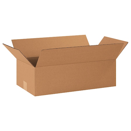 22 in x 12 in x 8 in Shipping Box, Kraft, Corrugate, Single Wall, 32 ECT MPN:55VH66