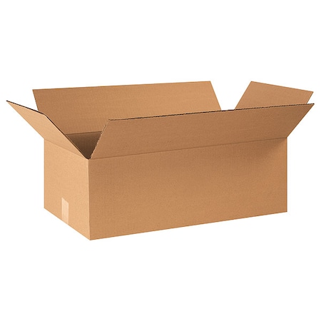 24 in x 12 in x 8 in Shipping Box, Kraft, Corrugate, Single Wall, 32 ECT MPN:55VH79