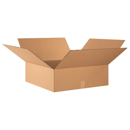 24 in x 20 in x 8 in Shipping Box, Kraft, Corrugate, Single Wall, 32 ECT MPN:55VH87
