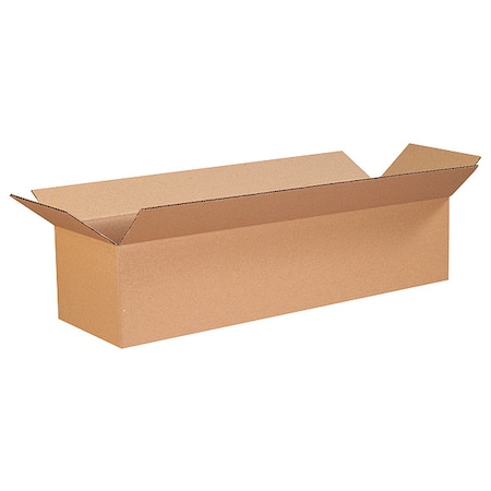 26 in x 6 in x 6 in Shipping Box, Kraft, Corrugate, Single Wall, 32 ECT MPN:55VH91