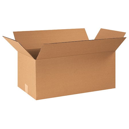 26 in x 14 in x 12 in Shipping Box, Kraft, Corrugate, Single Wall, 32 ECT MPN:55VH93