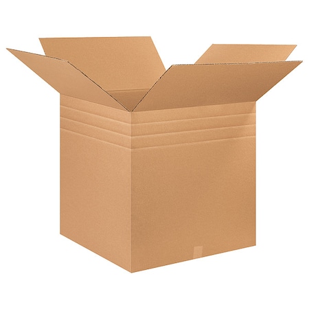 26 in x 26 in x 26 in Multi-Depth Box, Kraft, Corrugate, Single Wall, 32 ECT MPN:55VJ07