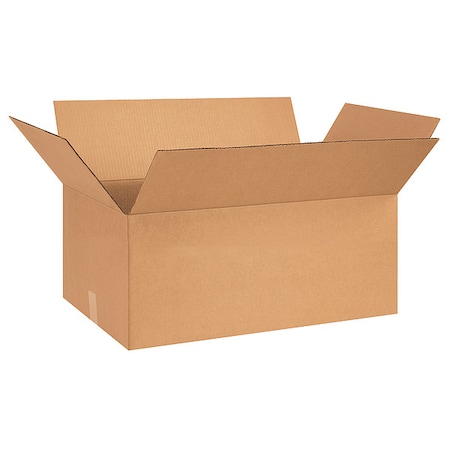 28 in x 18 in x 10 in Shipping Box, Kraft, Corrugate, Single Wall, 32 ECT MPN:55VJ14