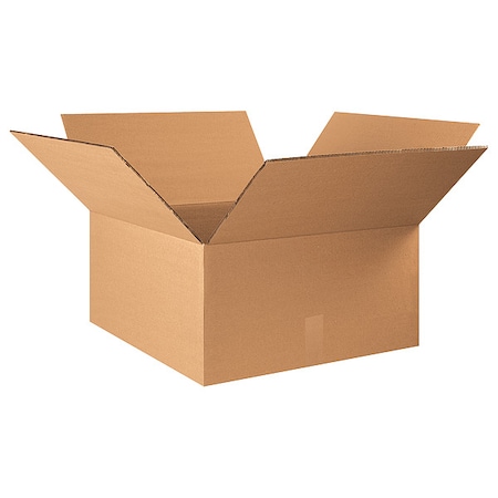 22 in x 22 in x 12 in Shipping Box, Kraft, Corrugate, Double Wall, 48 ECT MPN:55VM38