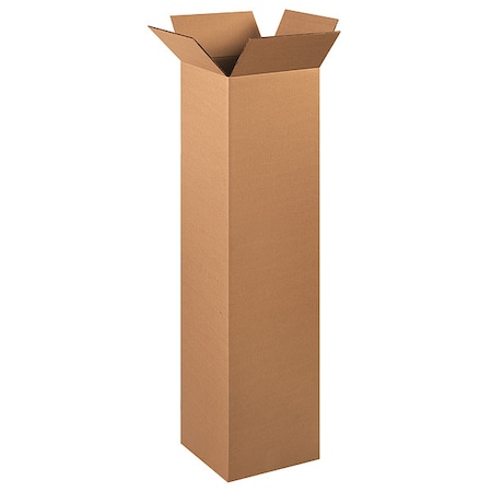 12 in x 12 in x 48 in Shipping Box, Kraft, Corrugate, Double Wall, 48 ECT MPN:55VM39