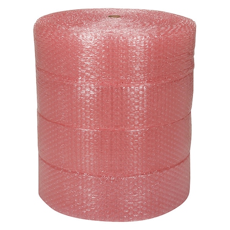 Standard Bubble Roll, 12 in Roll W, 250 ft Roll L, 1/2 in Bubble Size, Pink, Perforated, 4 PK MPN:56LT79