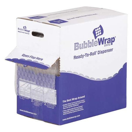 Bubble Roll Dispenser Pack, 12 in W, 175 ft L, 3/16 in Bubble Size, Clear MPN:56LT94