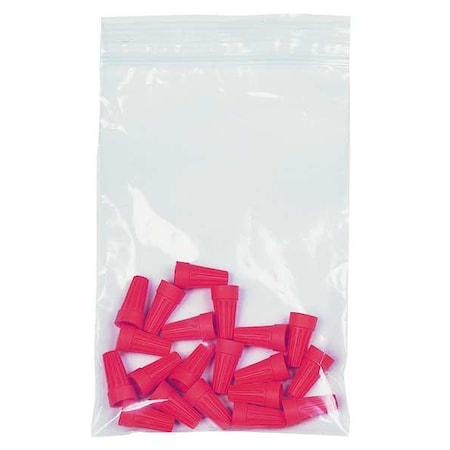 Reclosable Bag, Zip Seal, 14 in L, 3 in W, 2 mil Thick, Low Density Polyethylene (LDPE), Clear MPN:5CNE7