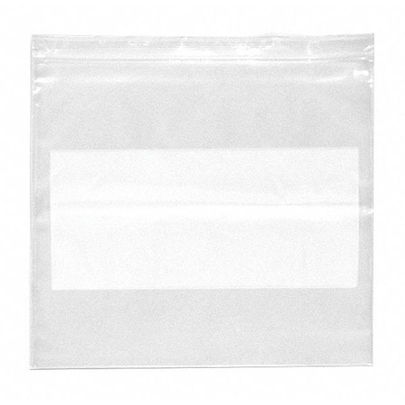 Reclosable Bag, Zip Seal, 5 in L, 5 in W, 2 mil Thick, Low Density Polyethylene (LDPE), Clear MPN:5CNV5