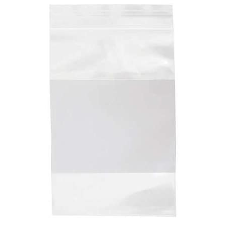 Reclosable Bag, Zip Seal, 6 in L, 4 in W, 4 mil Thick, Low Density Polyethylene (LDPE), Clear MPN:5CNW7
