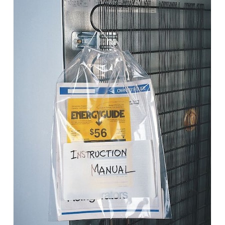 Reclosable Bag, Drawstring, 8 in L, 5 in W, 1.5 mil Thick, Polypropylene, Clear MPN:5CPD5