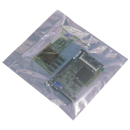 Static Shielding Bag, Zip Seal, 7 in L, 5 in W, 0.003 in Thick, Low Density Polyethylene (LDPE) MPN:5CXP1