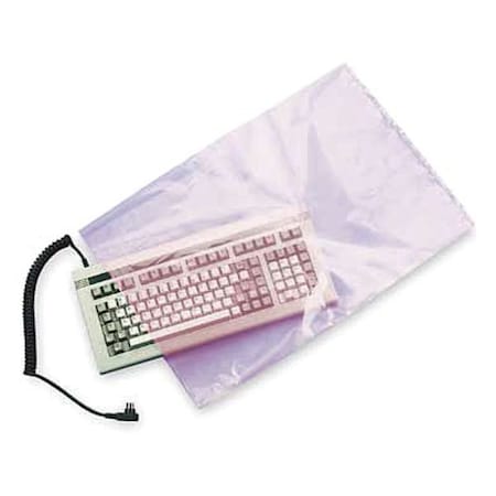 Open Poly Bags, 6 mil, Pink, None, 100 PK MPN:5CYH1