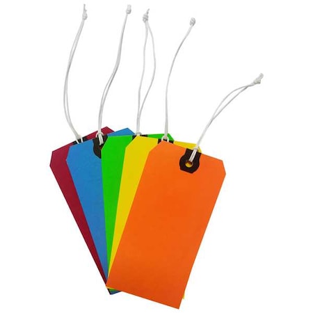 Shipping Tag, Colored, Assorted, PK1000 MPN:61KU41